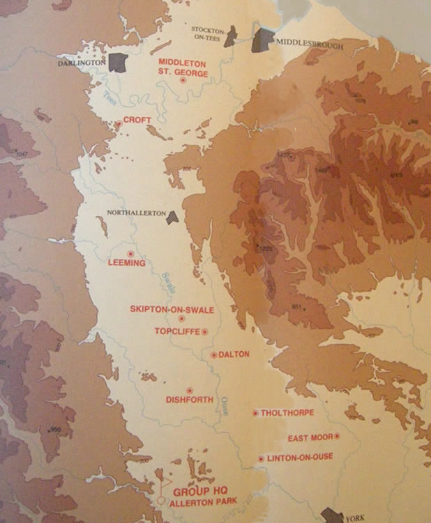 Map of 6 Group stations in Yorkshire